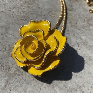 Yellow Rose Necklace